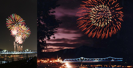 Fireworks festival in Nantan City